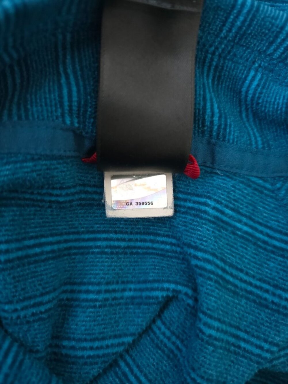 The North Face Polartec 1/4 Zip Blue Striped Lightweight Fleece Sweatshirt M - Picture 9 of 10
